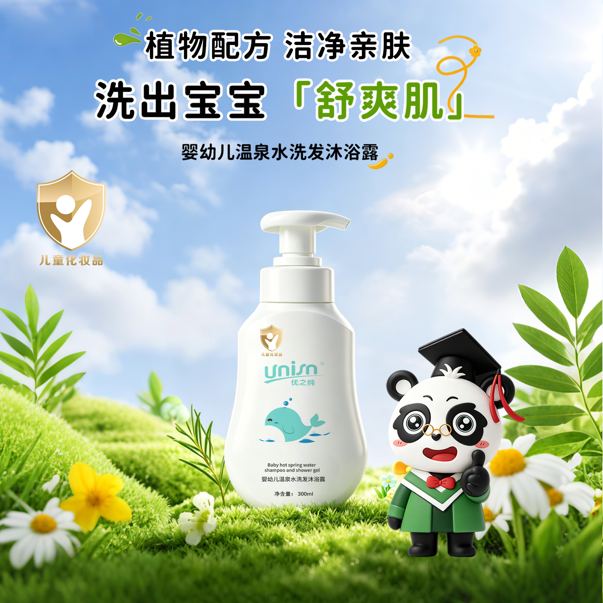 优之纯婴幼儿温泉水洗发沐浴露
